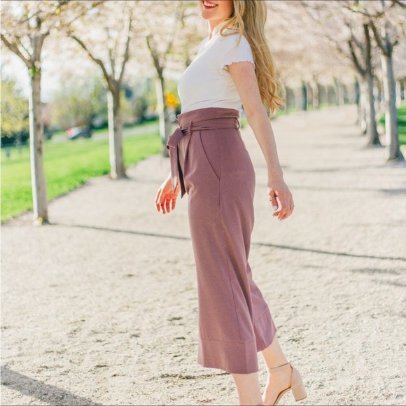 LA Charme U Paperbag Wide Leg Trouser Pants - Picture 8 of 8